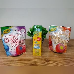 Crayola Color Twist Bath Bombs Plus Crayola Bath  Drops Bundle